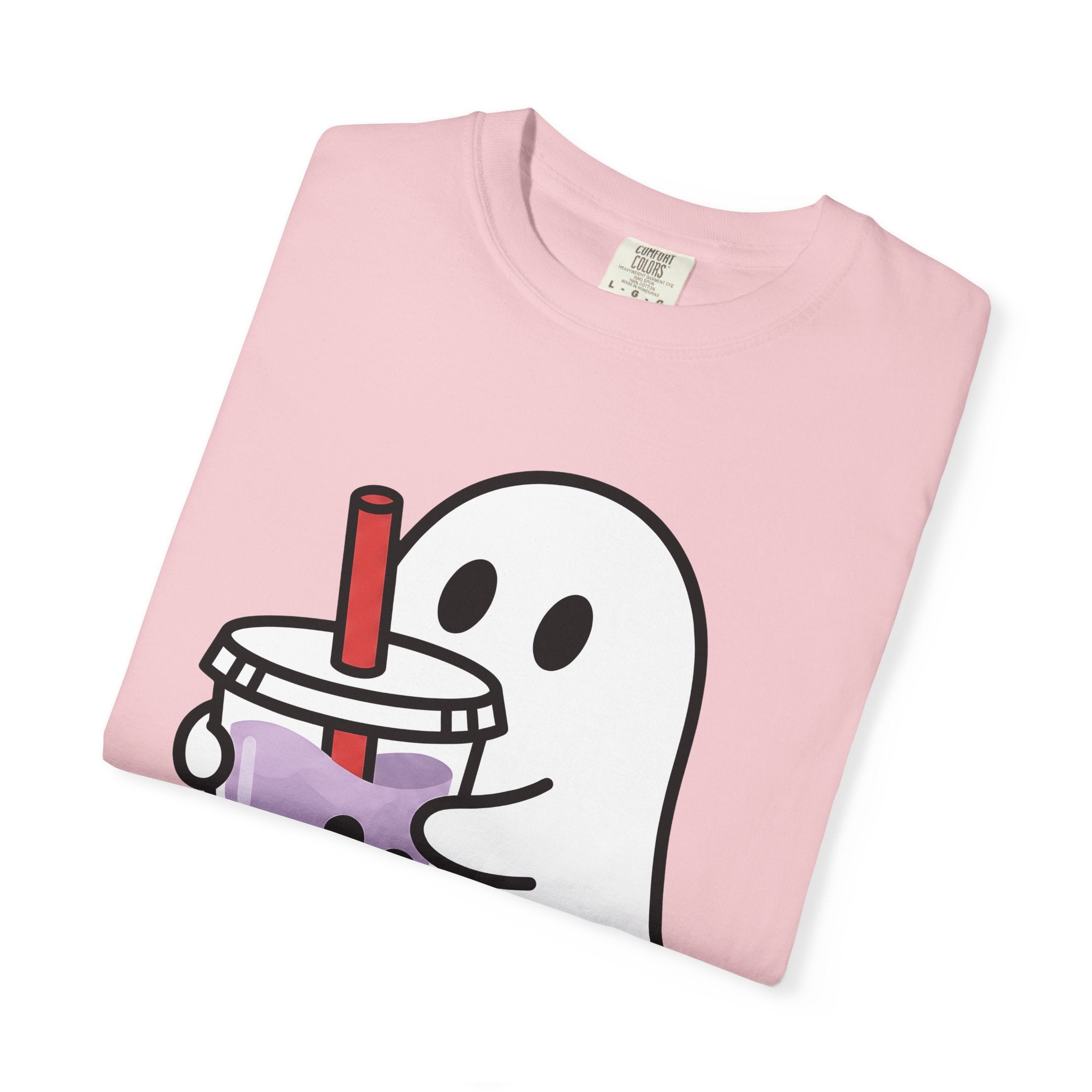 Spooky Bubble Tea Shirt Drinks Party Gift Women Cute Tee Boba T-Shirt Beverage Fan Cartoon Tshirt Party Graphic Comic Skeleton Tapioca