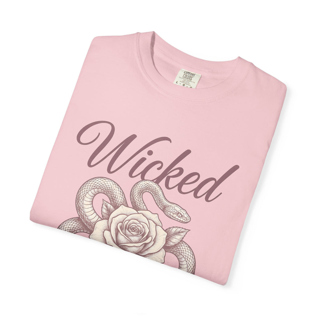 Snake Rose Shirt Gothic Floral Gift Women Tattoo Tee Serpent T-Shirt Dark Fan Ink Tshirt Bouquet Graphic Vintage Flower Tshirt