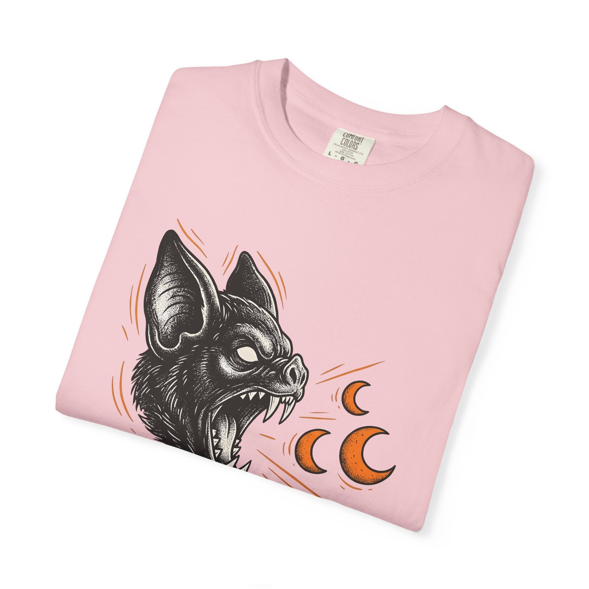 Bat Head Shirt Halloween Gothic Gift Women Tattoo Tee Bat T-Shirt Horror Fan Batwing Tshirt Dark Graphic Vintage Crescent Moon Tshirt