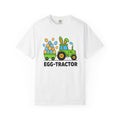 Tractor Eggs Shirt Easter Farming Gift Women Animation Tee Easter Egg T-Shirt Easter Fan Cartoon Tshirt Agricultural Graphic Lighthearted