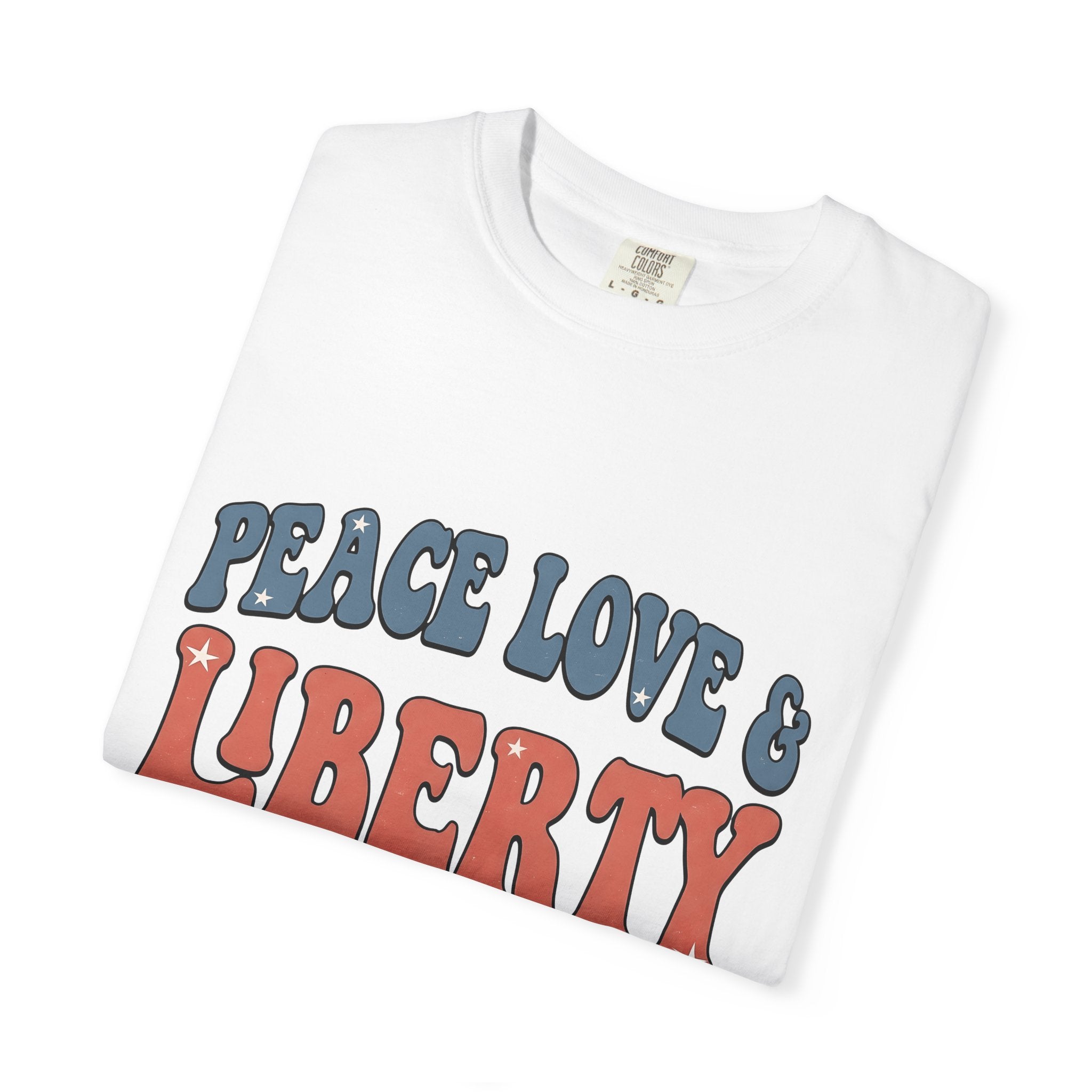 Vintage Text Design Shirt 4th Of July America Gift Women Classic Tee Typography T-Shirt Independence Fan Retro Tshirt Patriotic Graphic Hand