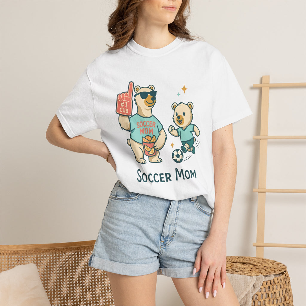 Bear Clan Shirt Moms Exercise Gift Women Sweet Tee Clan T-Shirt Mom Enthusiast Cute Tshirt Fitness Graphic Illustrated Soccer Ball Tshirt