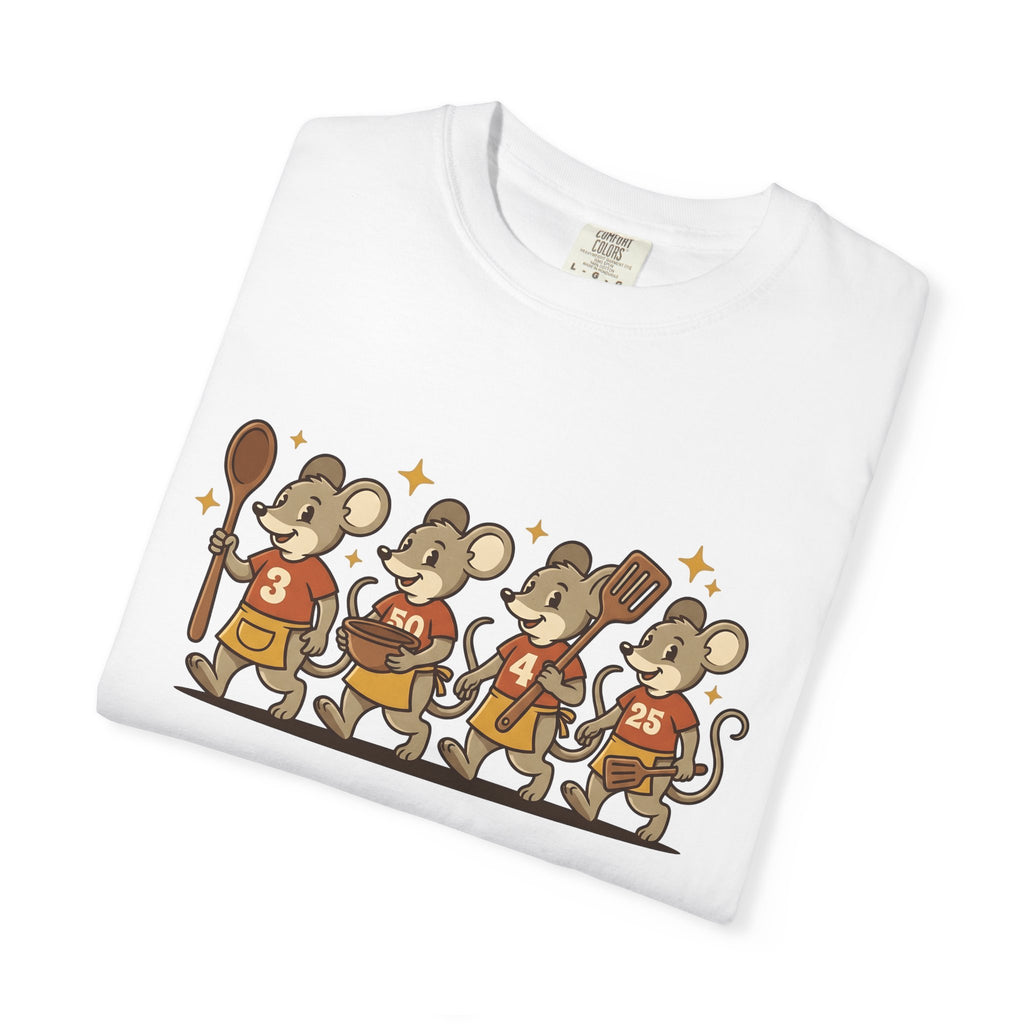 Cooking Mice Shirt Mom Family Gift Women Cartoon Tee Rodent Cooking T-Shirt Mother Fan Rodent Graphic Tshirt Vintage Kitchen Utensils Tshirt