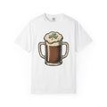 Beer Cup Shirt St Patrick's Day Brew Gift Women Old School Tee Pint Glass T-Shirt Beer Fan Mug Tshirt Brewery Graphic Line Art Lucky Clover