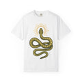 Snake Design Shirt Animal Magical Gift Women Hippie Tee Serpent T-Shirt Animal Fan Boho Tshirt Mystical Graphic Simple Rays Tshirt