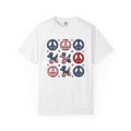 Usa Peace Gesture Shirt America 4Th Of July Party Gift Women Comic Tee Peace Sign T-Shirt Patriot Fan Cartoon Tshirt Party Graphic Old