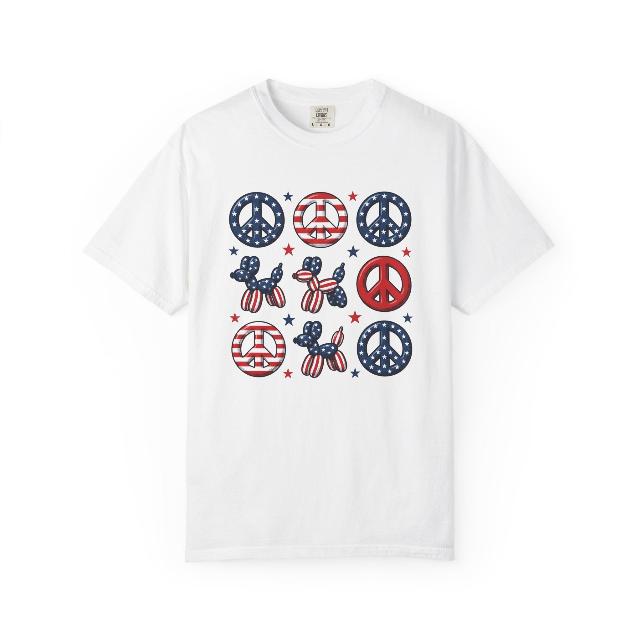 Usa Peace Gesture Shirt America 4Th Of July Party Gift Women Comic Tee Peace Sign T-Shirt Patriot Fan Cartoon Tshirt Party Graphic Old