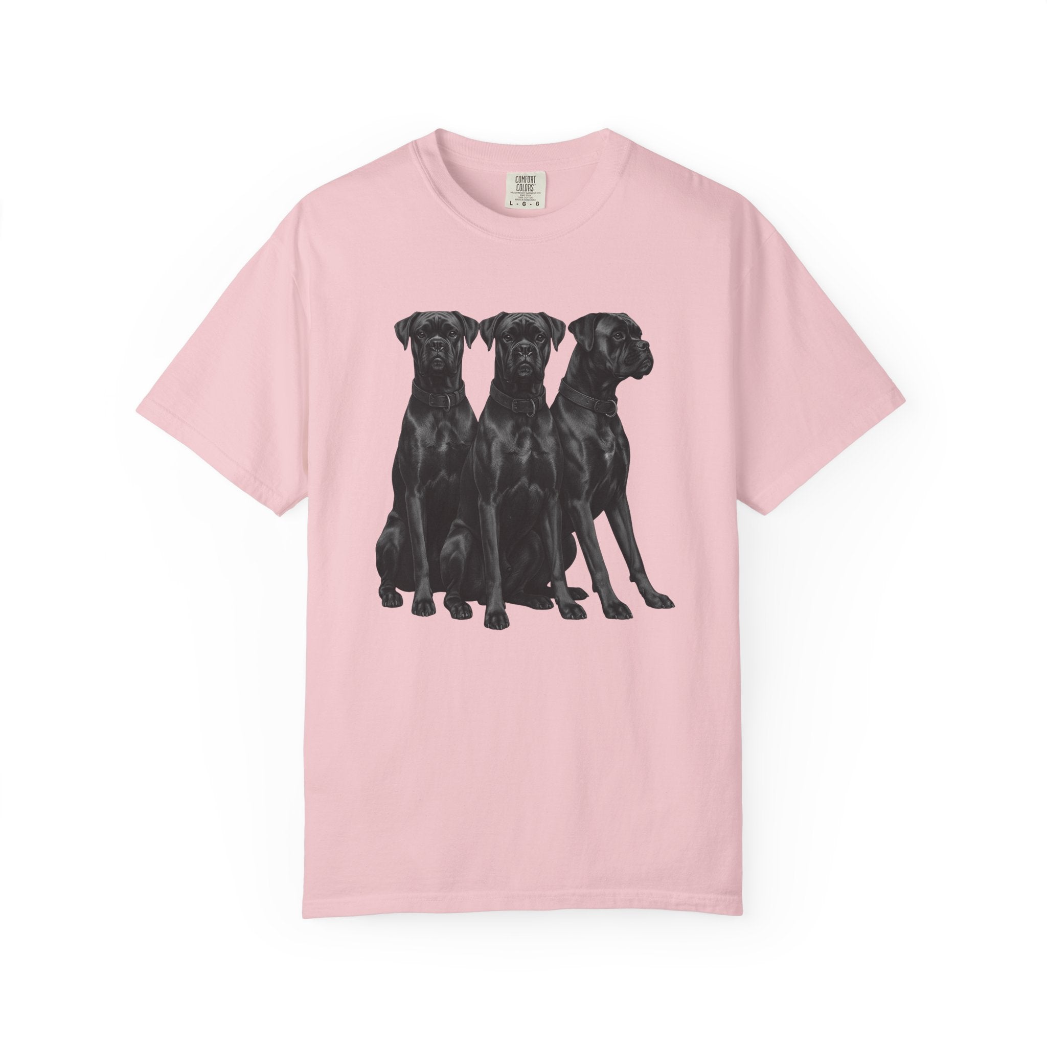 Black Dogs Shirt Dog Pets Gift Women Realistic Tee Canine T-Shirt Dog Fan Photorealistic Tshirt Animal Graphic Vintage Collars Tshirt