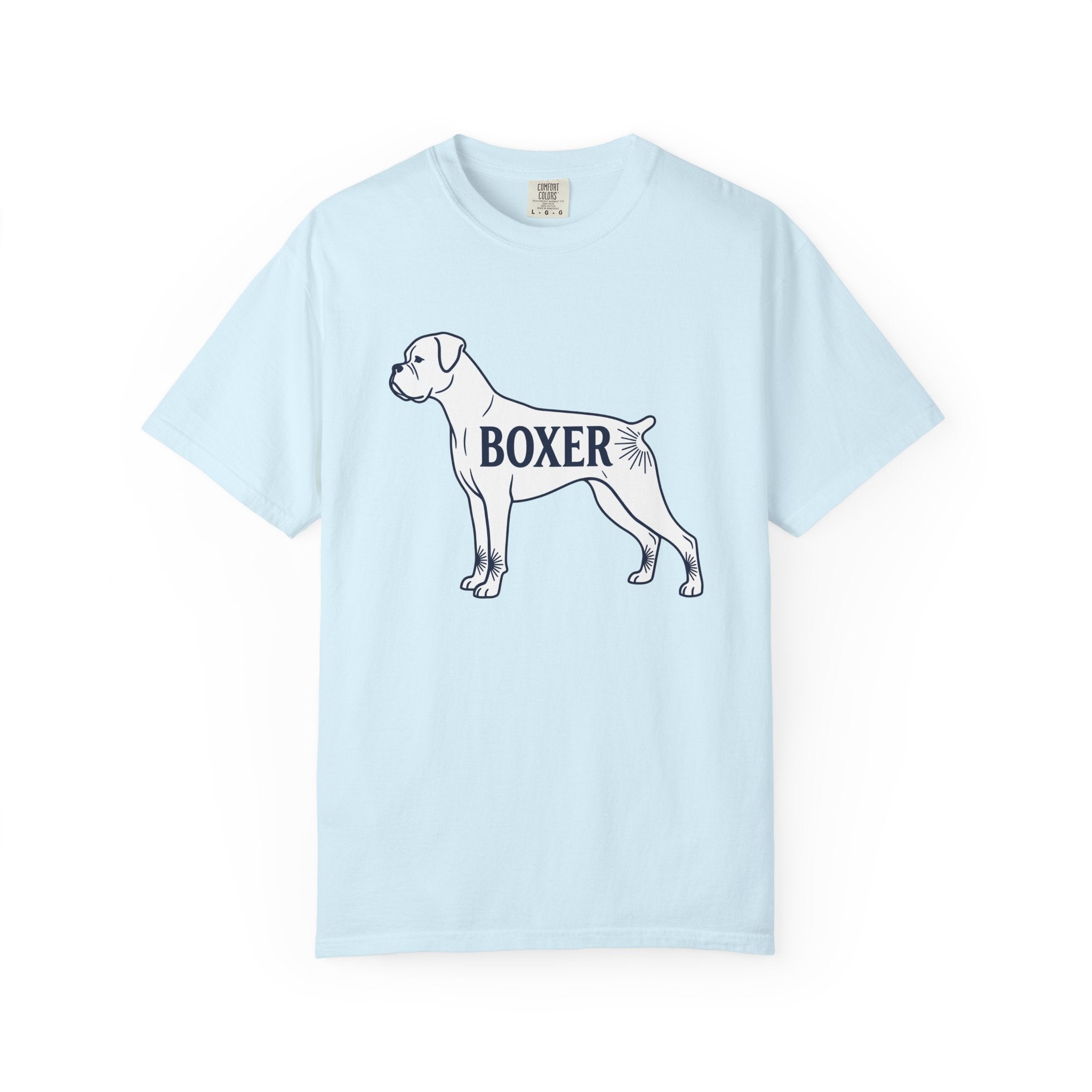 Boxer Canine Shirt Dog Domestics Gift Women Doodle Tee Boxer Dog T-Shirt Dog Fan Puppy Tshirt Cartoon Graphic Domestic Illustration Graphic
