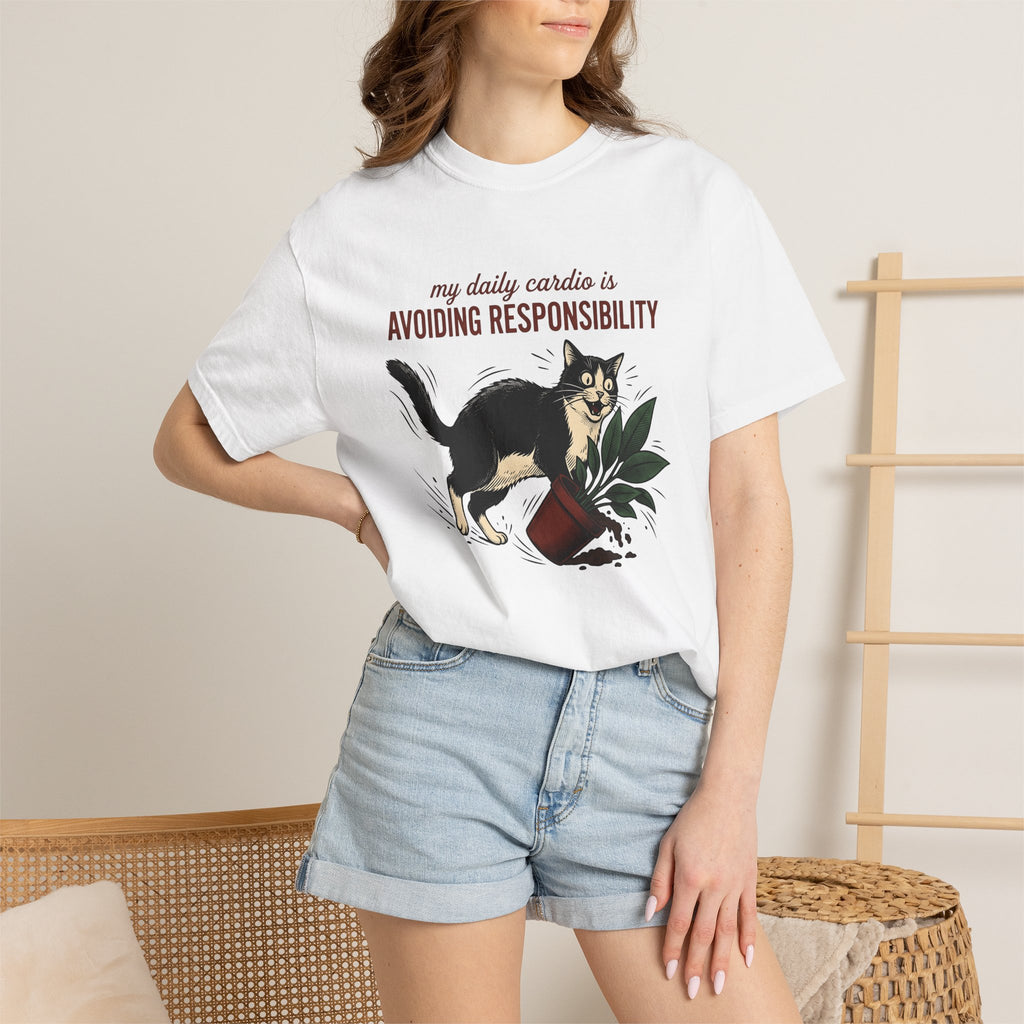 Tuxedo Cat Shirt Cat Humor Gift Women Vintage Tee Cat T-Shirt Cat Fan Retro Tshirt Funny Graphic Hand Drawn Houseplant Tshirt