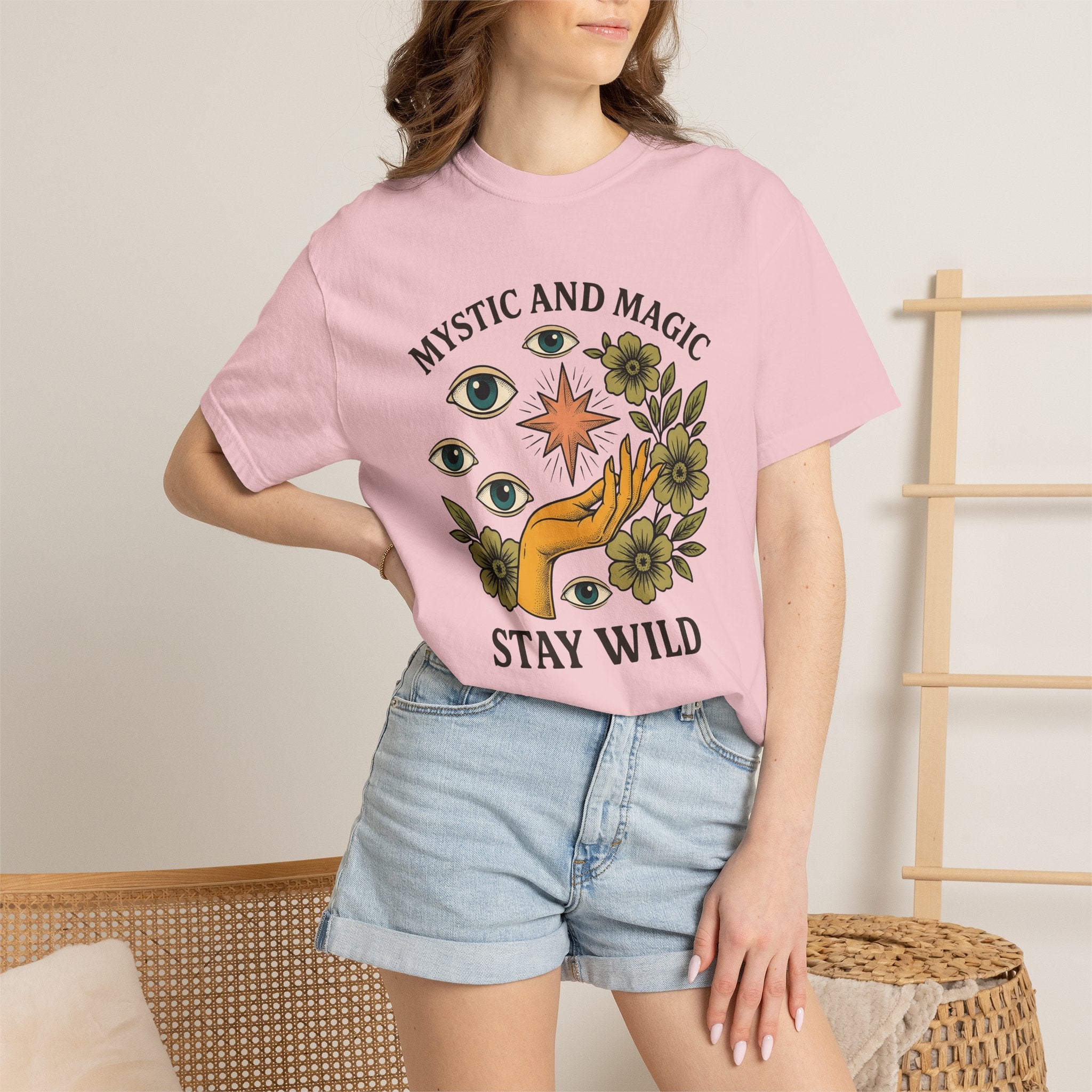 Hand Eye Bloom Shirt Boho Chic Wellness Gift Women Rustic Tee Flower T-Shirt Bohemian Enthusiast Country Tshirt Wellness Graphic Folk