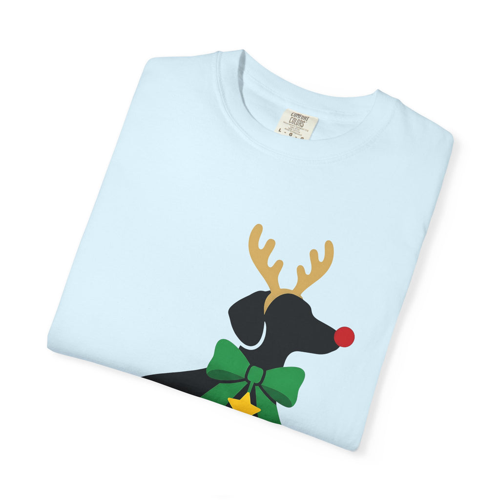 Sausage Dog Shirt Christmas Dogs Gift Women Outline Tee Dachshund T-Shirt Xmas Fan Doxie Illustration Sketch Rack Tshirt
