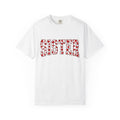 Heart Pattern Text Shirt St. Valentine's Day Family Gift Women Playful Tee Typography T-Shirt Valentine Fan Whimsical Tshirt Clan Graphic