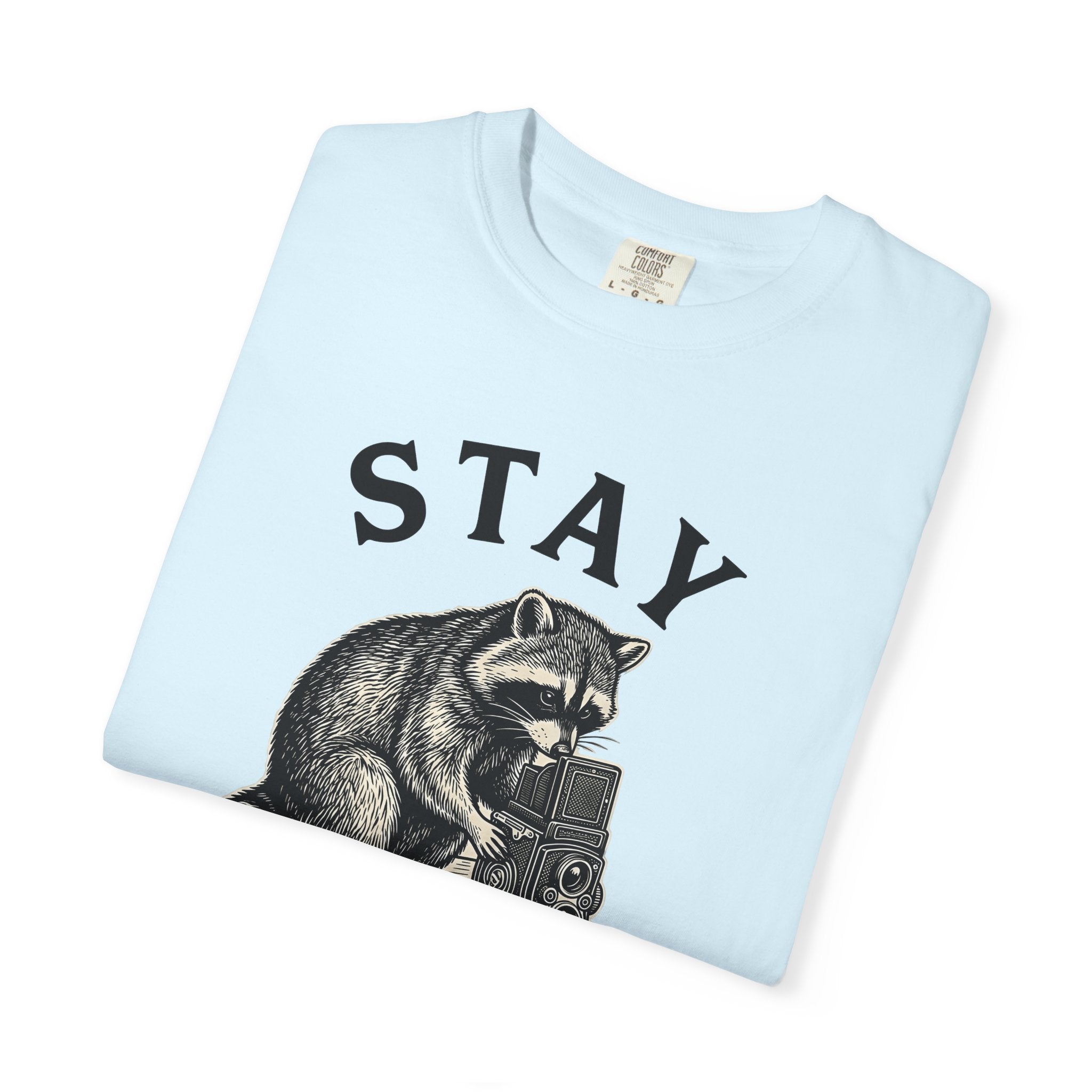 Raccoon Photo Camera Shirt Animals Photos Gift Women Engraving Tee Camera Trap T-Shirt Wildlife Fan Etching Tshirt Photography Graphic Retro
