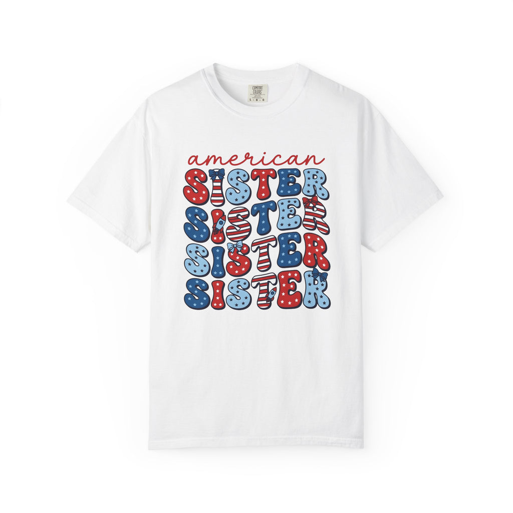 American Stars Stripes Shirt 4th Of July Relatives Gift Women Modern Graphic Tee American Flag T-Shirt Independence Day Fan Patriotic Tshirt