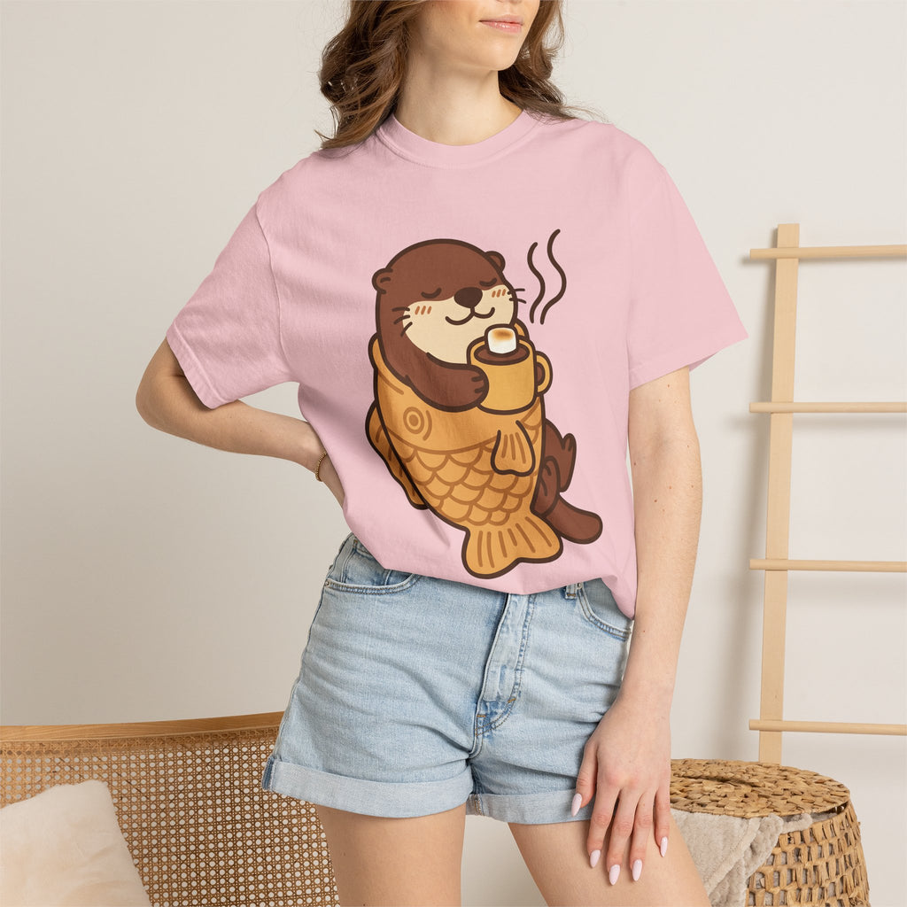 Otter Cupcake Shirt Coffee Wildlife Gift Women Cute Tee Cupcake T-Shirt Coffee Fan Animal Graphic Tshirt Comic Mug Tshirt