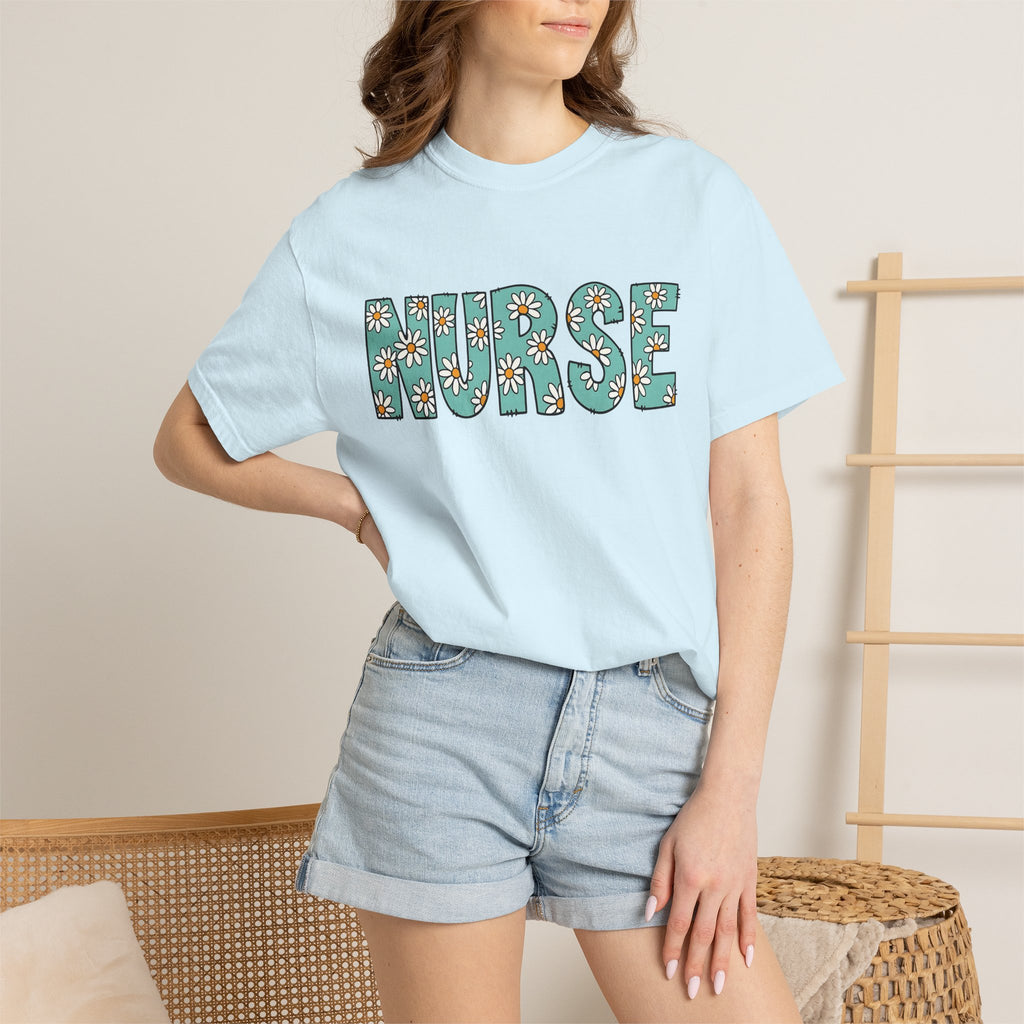 Daisy Quote Shirt Nurse Bouquet Gift Women Adorable Tee Flower T-Shirt Nursing Enthusiast Floral Tshirt Floral Graphic Sketch Bloom Tshirt