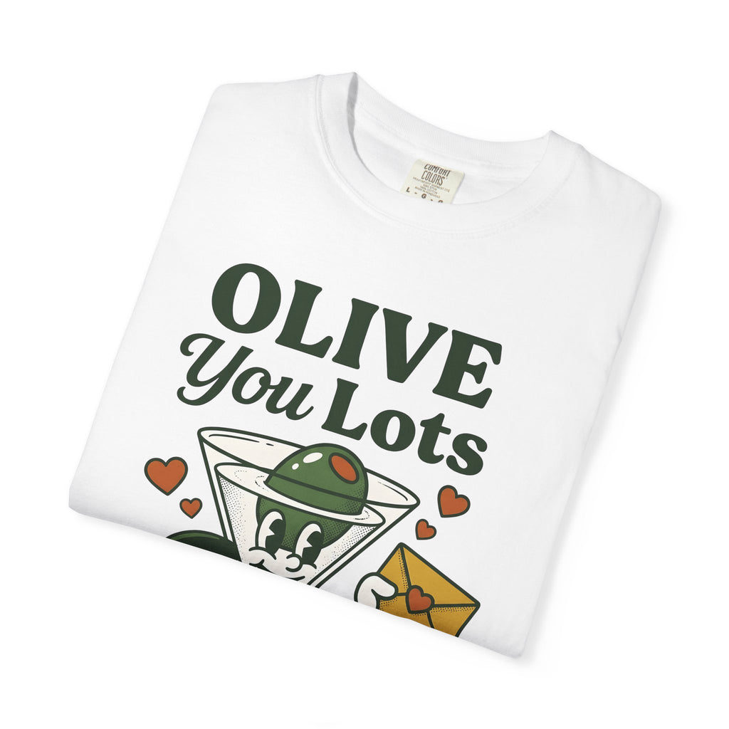 Olive Cocktail Glass Shirt Funny Cocktail Gift Women Cartoon Tee Martini Glass T-Shirt Humor Fan Comic Tshirt Cocktail Graphic Retro Hearts