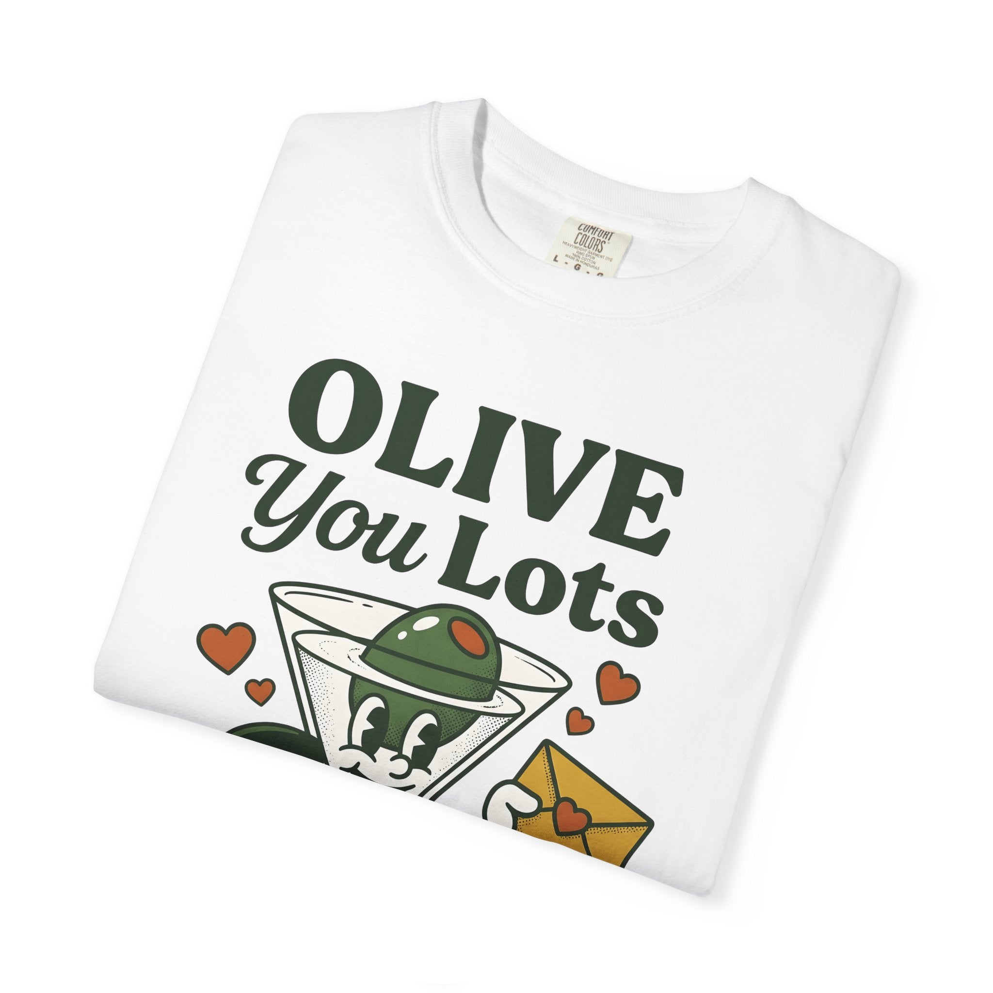 Olive Cocktail Glass Shirt Funny Cocktail Gift Women Cartoon Tee Martini Glass T-Shirt Humor Fan Comic Tshirt Cocktail Graphic Retro Hearts
