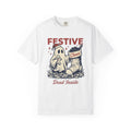 Ghost Santa Hat Shirt Christmas Humor Gift Women Vintage Tee Santa Hat T-Shirt Christmas Fan Santa Hat Tshirt Comedy Graphic Retro Christmas