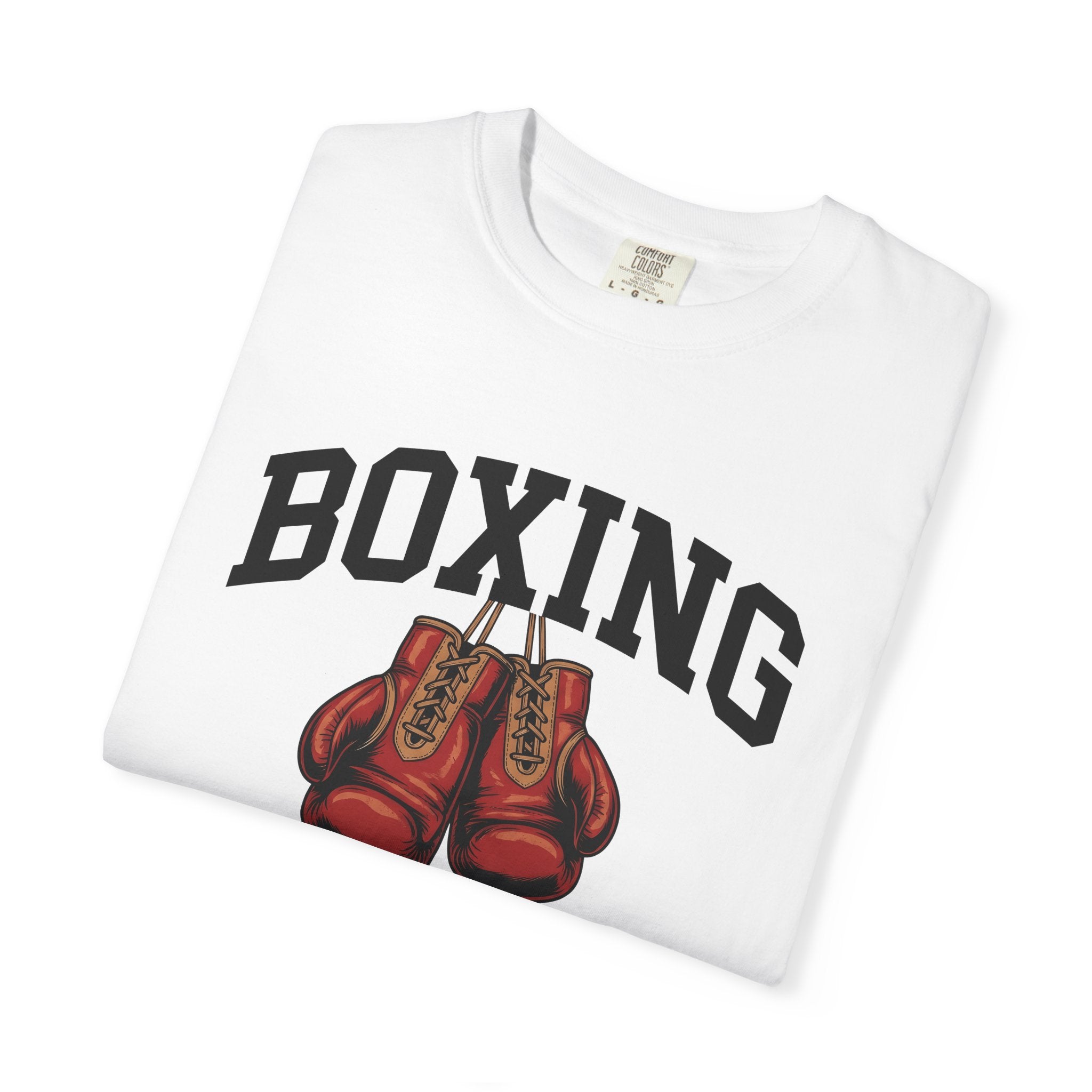 Boxing Gloves Shirt Boxing Fitness Gift Women Bold Graphic Tee Punching Bag T-Shirt Boxer Fan Graphic Design Illustration Workout Graphic