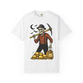 Skeleton Miner Shirt Halloween Dark Gift Women Retro Tee Miner T-Shirt Horror Fan Spooky Graphic Illustration Sketch Bones Tshirt