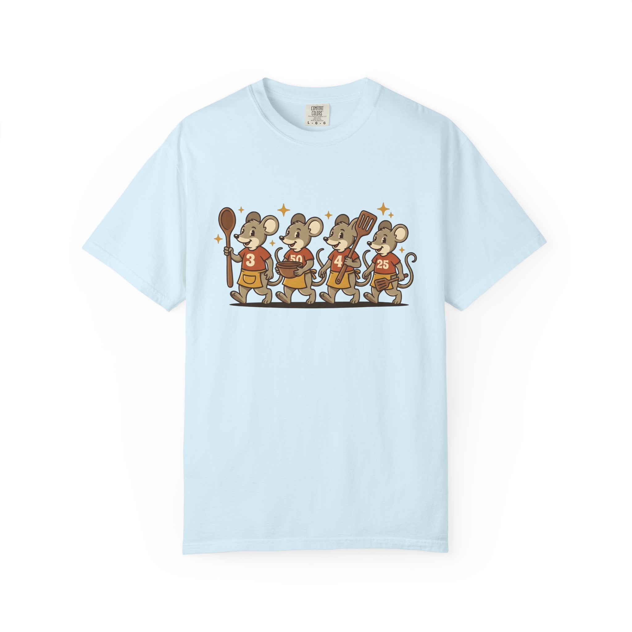 Cooking Mice Shirt Mom Family Gift Women Cartoon Tee Rodent Cooking T-Shirt Mother Fan Rodent Graphic Tshirt Vintage Kitchen Utensils Tshirt