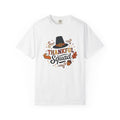 Pilgrim Hat Shirt Thanksgiving Harvest Gift Women Cute Tee Pilgrim T-Shirt Turkey Fan Pilgrim Hat Graphic Autumn Design Animated Pumpkin Pie