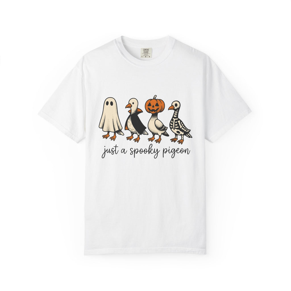 Dove Outfits Shirt Halloween Creatures Gift Women Animated Tee Pigeon T-Shirt Horror Fan Cartoon Tshirt Monster Graphic Sketch Halloween