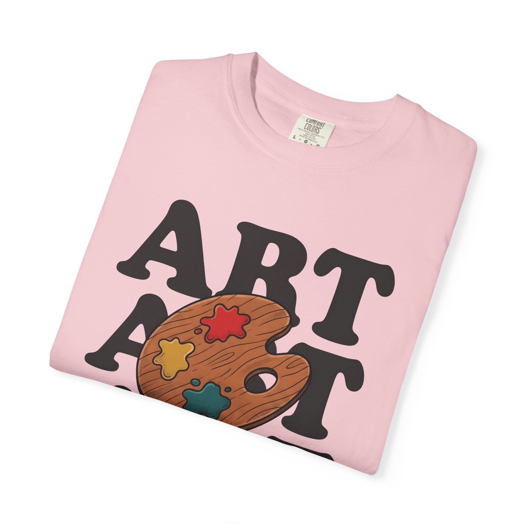 Paint Palette Shirt Art Teacher Creative Gift Women Bold Graphic Tee Palette T-Shirt Artistic Enthusiast Graphic Tshirt Imaginative Graphic