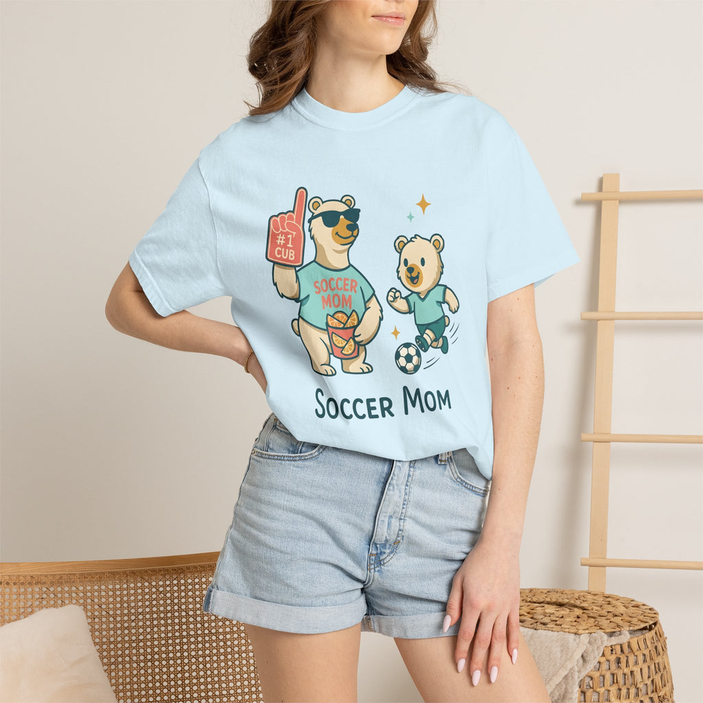 Bear Clan Shirt Moms Exercise Gift Women Sweet Tee Clan T-Shirt Mom Enthusiast Cute Tshirt Fitness Graphic Illustrated Soccer Ball Tshirt