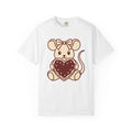 Rat Heart Shirt St. Valentine's Day Pet Gift Women Cute Tee Rodent T-Shirt Valentine Fan Kawaii Tshirt Animal Graphic Comic Ribbon Tshirt