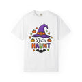 Wizard Hat Shirt Halloween Scary Gift Women Comic Tee Pointy Hat T-Shirt Horror Fan Spooky Graphic Tshirt Vintage Jack O Lantern Tshirt