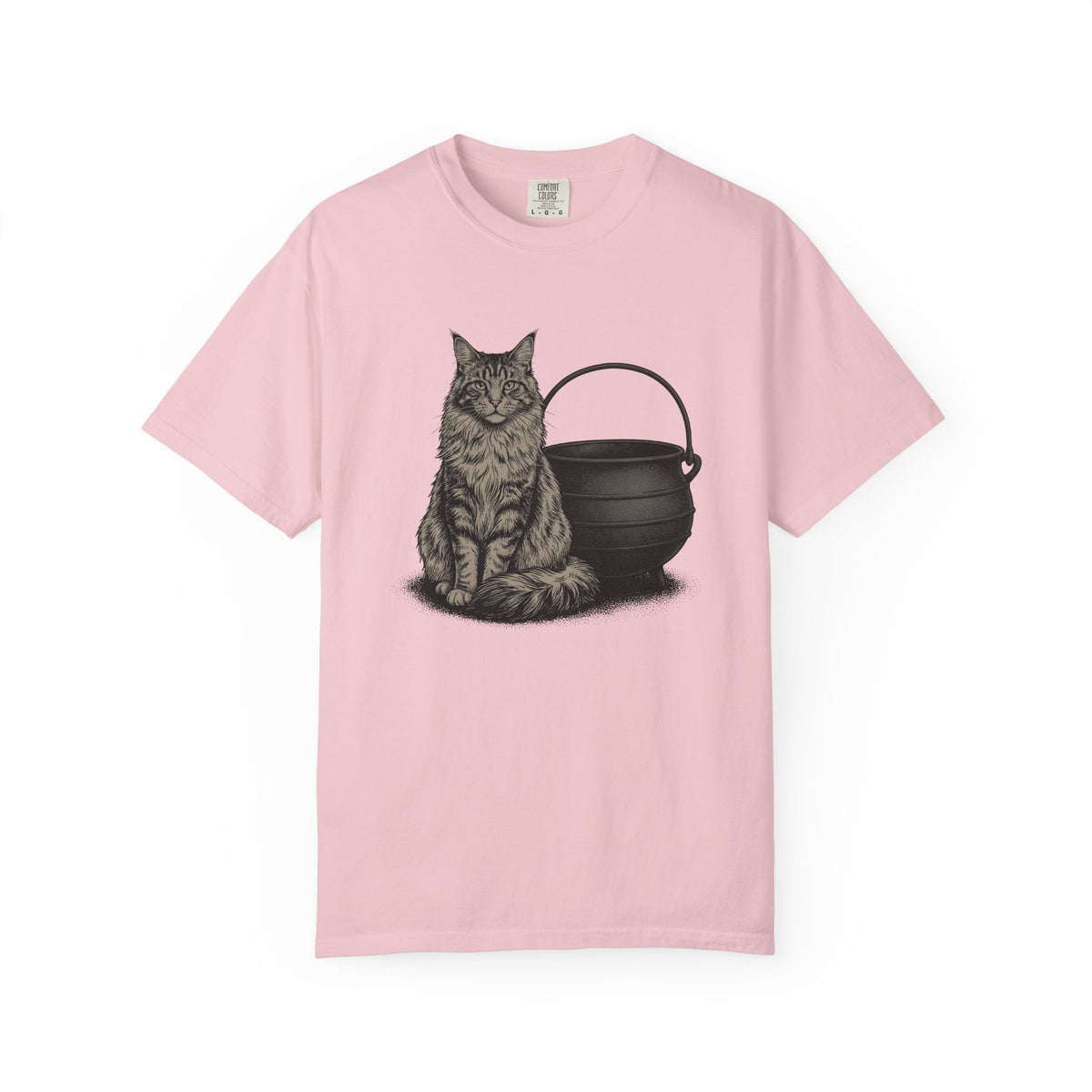 Maine Coon Kitten Shirt Cat Witchcraft Unisex Gift Sketch Tee Kitten T-Shirt Cat