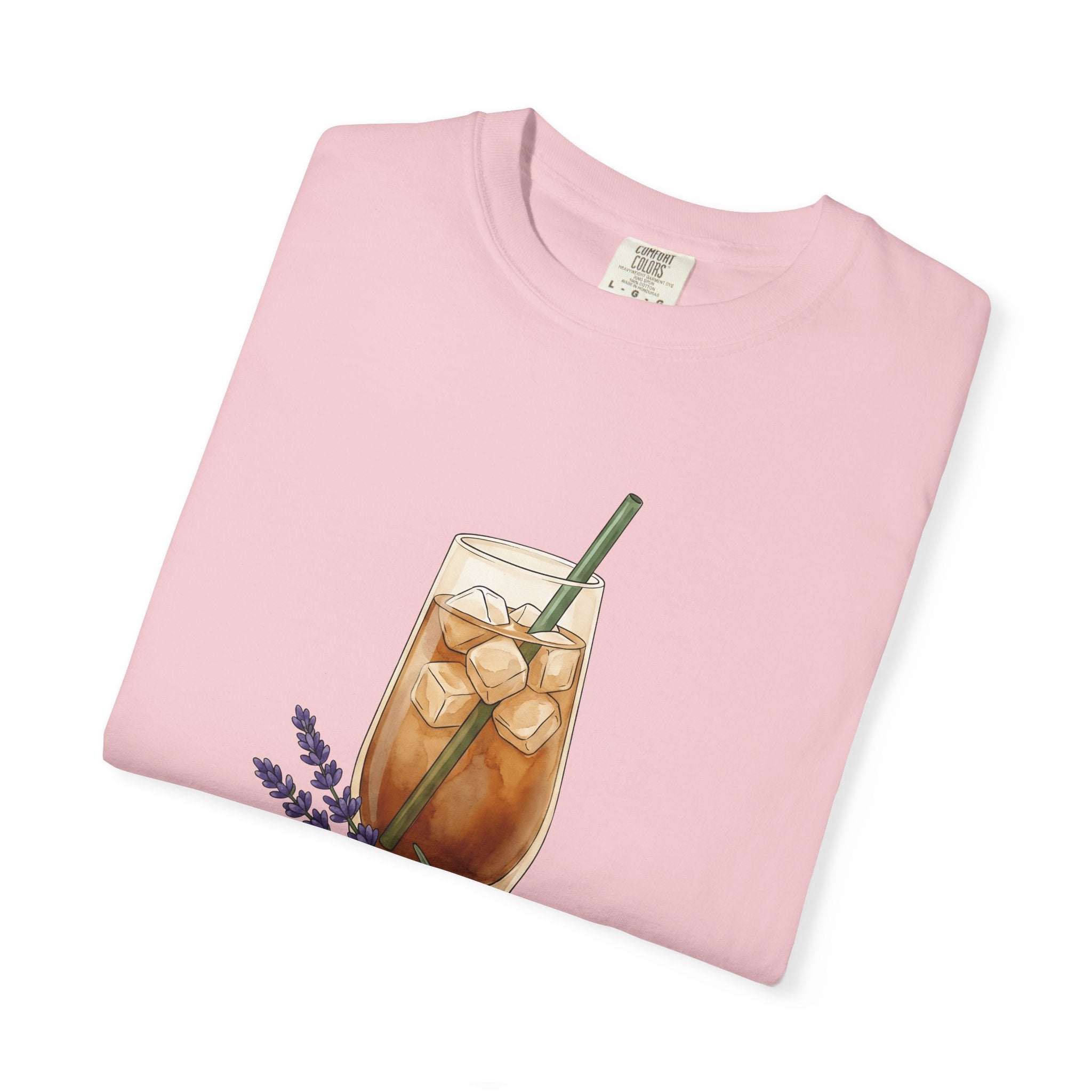 Iced Coffee Shirt Coffee Floral Gift Women Watercolor Tee Cold Brew T-Shirt Coffee Fan Watercolour Tshirt Botanical Graphic Minimalist