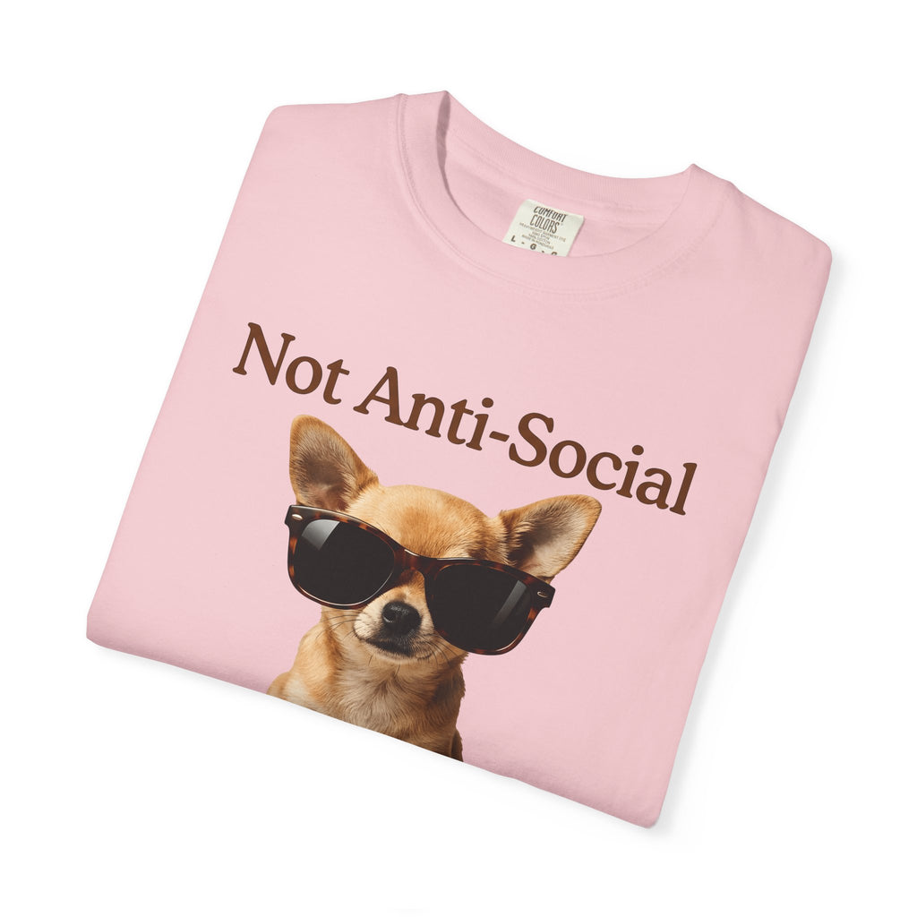 Chihuahua Sunnies Shirt Dog Jokes Gift Women Natural Tee Puppy T-Shirt Dog Fan Realistic Tshirt Humor Graphic Classic Spectacles Tshirt
