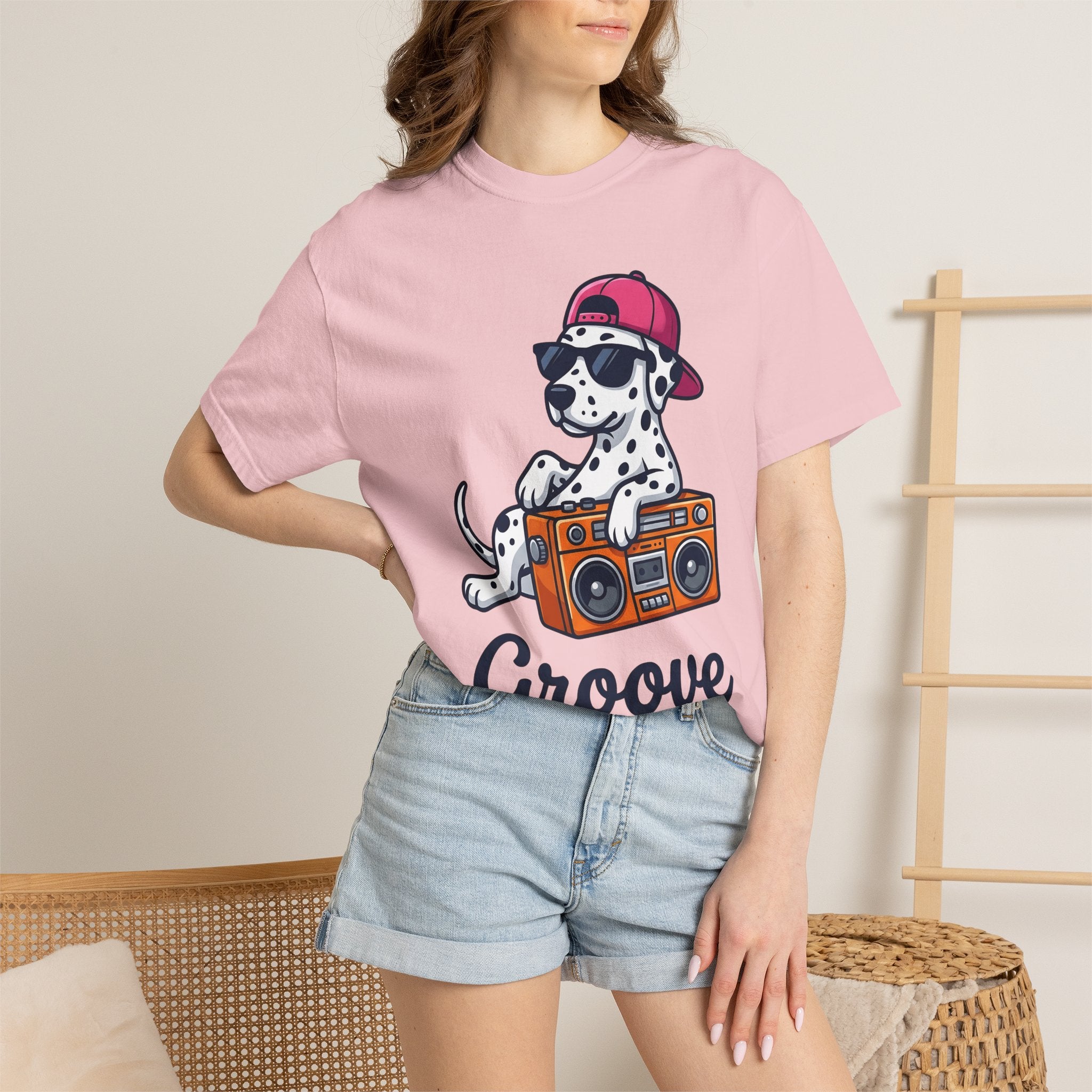 Dalmatian Pet Shirt Dog Sounds Gift Women Sketch Tee Dog T-Shirt Dog Fan Drawing Tshirt Classic Radio Tshirt