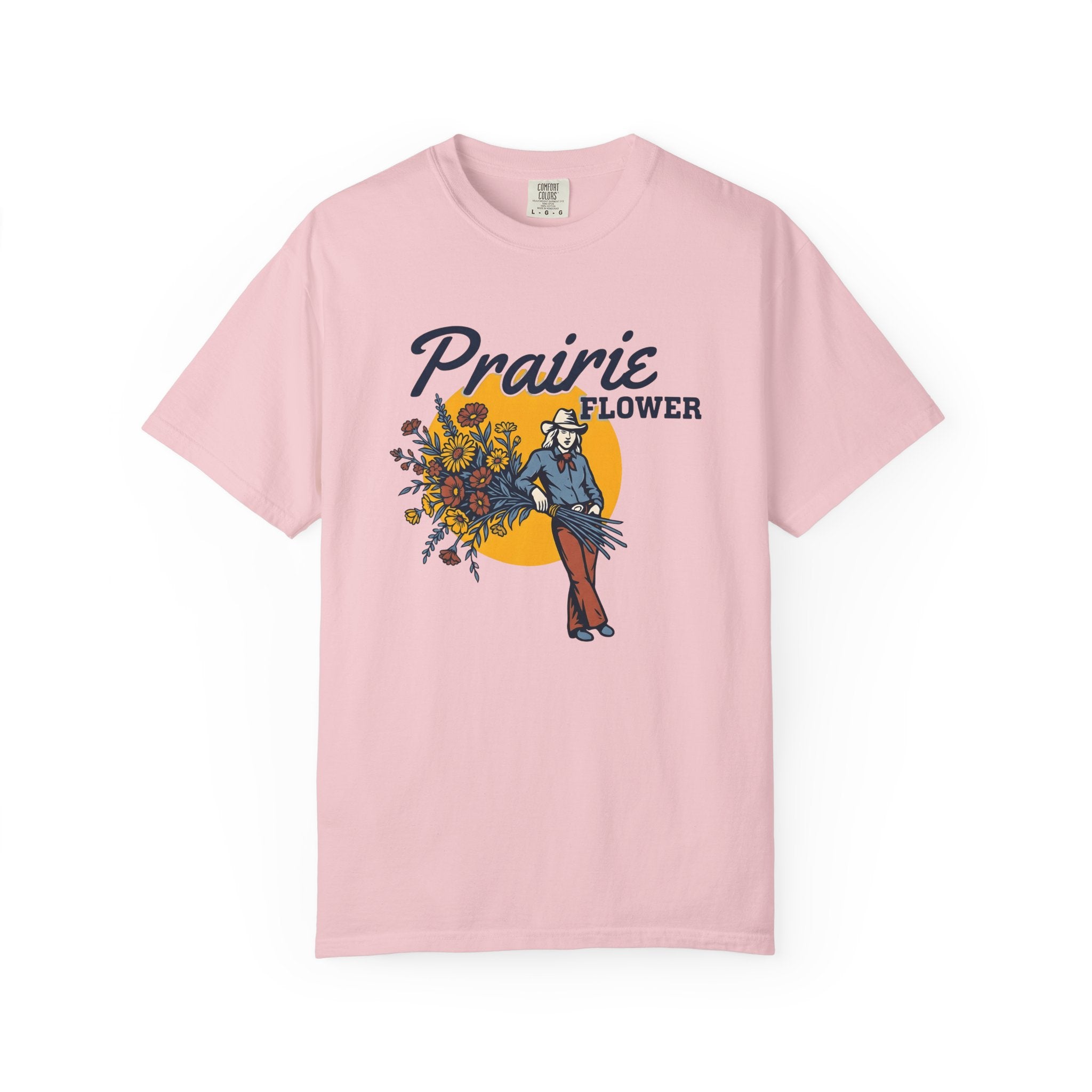 Cowgirl Flowers Shirt Cowgirl Ranch Gift Women Vintage Tee Wildflowers T-Shirt Cowgirl Fan Retro Tshirt Farm Graphic Classic Wildflower