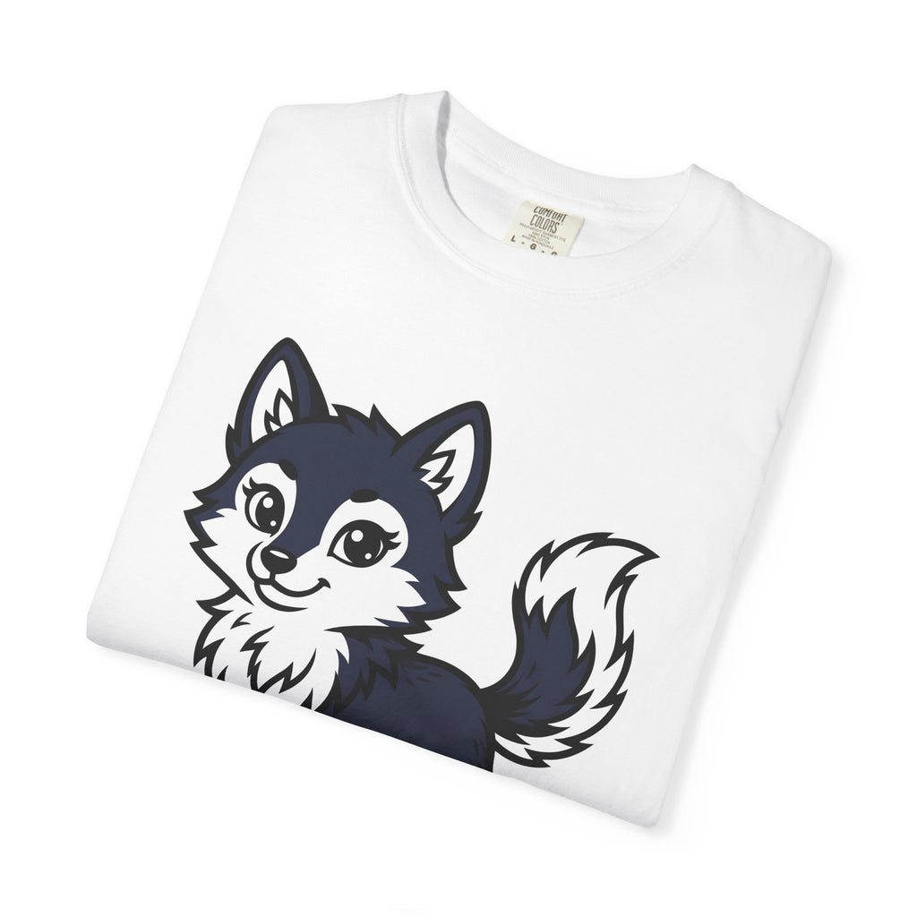 Cute Husky Dog Shirt Animals Pet Gift Women Cartoon Tee Siberian Husky T-Shirt Dog Fan Husky Graphic Pet Design Kawaii Big Eyes Tshirt