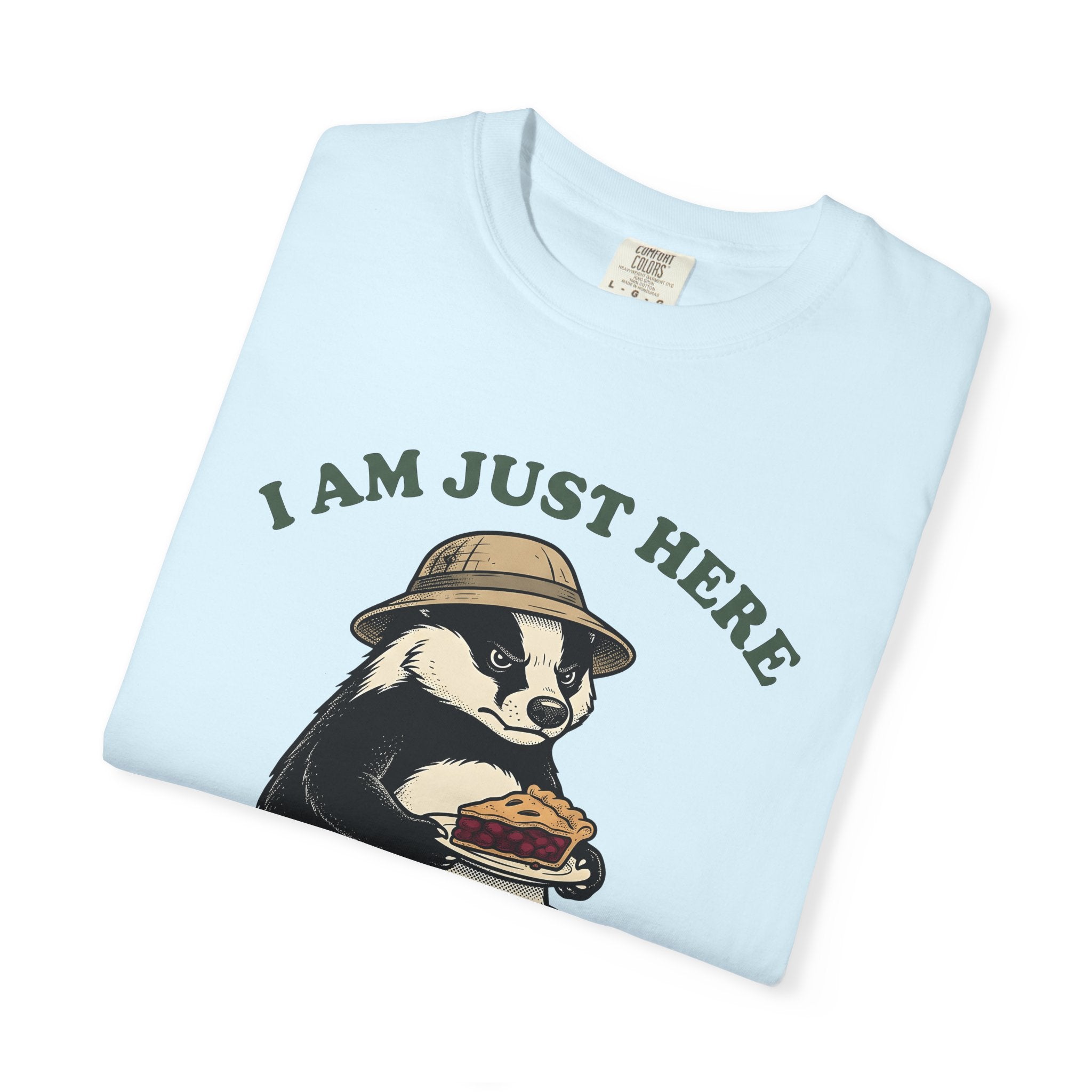 Badger Cake Shirt Desserts Critters Gift Women Heritage Tee Cake T-Shirt Pastry Fan Vintage Tshirt Animal Graphic Outline Pith Helmet Tshirt