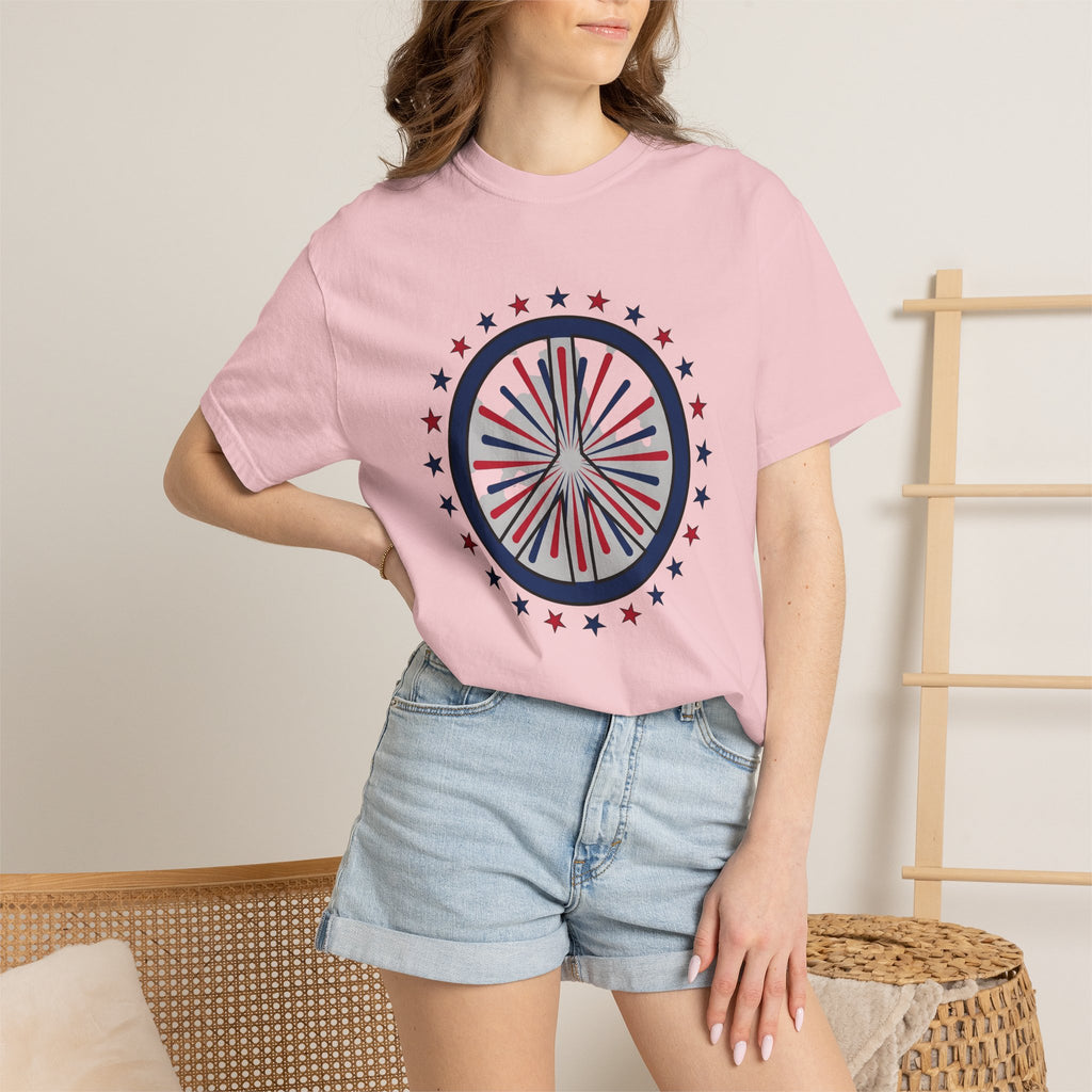 Peace Symbol Shirt 4th Of July Celebration Gift Women Retro Tee Peace Sign T-Shirt Fireworks Fan Vintage Tshirt Party Graphic Sketch Star