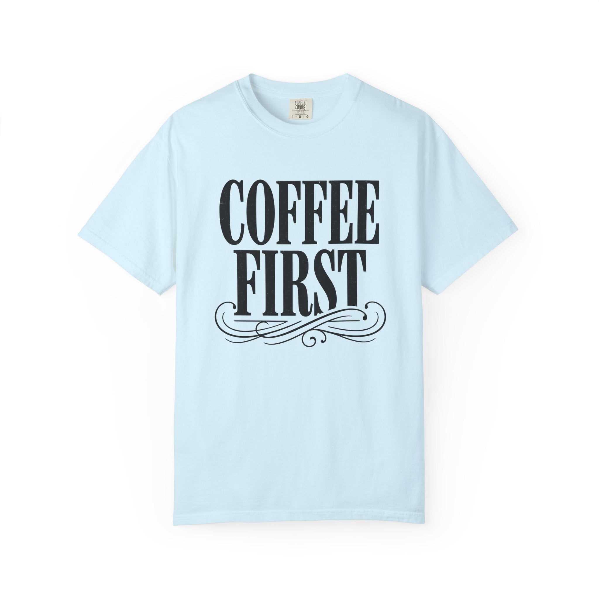 Coffee Quote Shirt Mom Coffee Gift Women Bold Vintage Tee Coffee T-Shirt Mom Fan Vintage Tshirt Caffeine Graphic Retro Swirl Accent Tshirt
