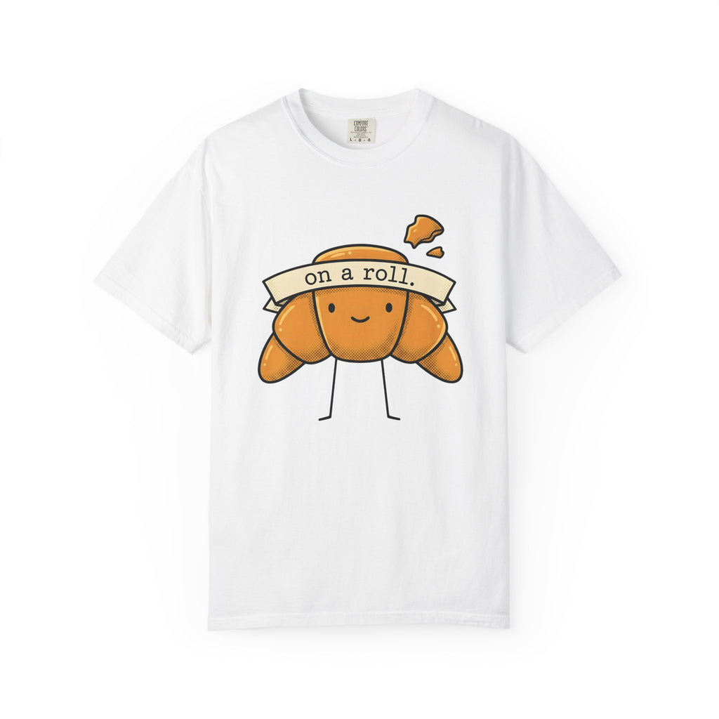 Croissant Character Shirt Desserts Breakfast Gift Women Cartoon Tee Pastry T-Shirt Sweets Fan Comic Tshirt Morning Graphic Kawaii Banner