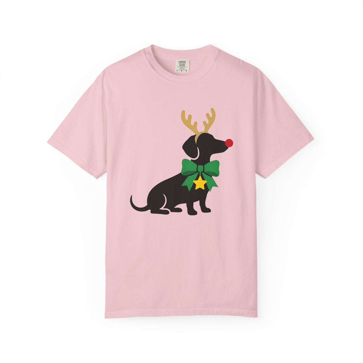 Sausage Dog Shirt Christmas Dogs Unisex Gift Outline Tee Dachshund T-Shirt Xmas