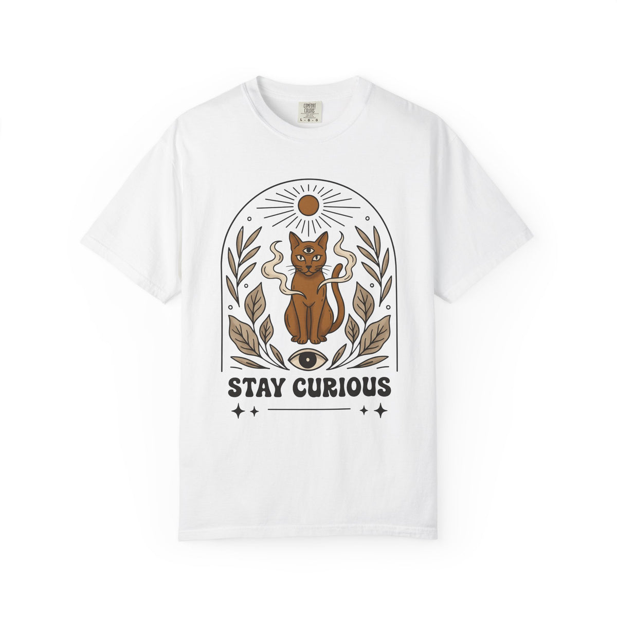 Mystical Cat Shirt Cottagecore Occult Unisex Gift Boho Tee Cat T-Shirt Homebody
