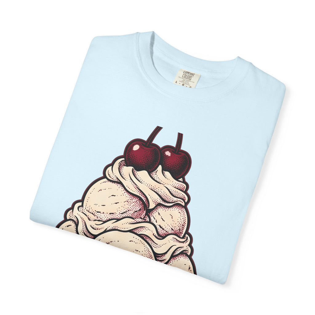 Ice Cream Cone Shirt St Valentines Day Sweets Gift Women Retro Tee Ice Cream T-Shirt Valentine Fan Vintage Tshirt Dessert Graphic Sketch