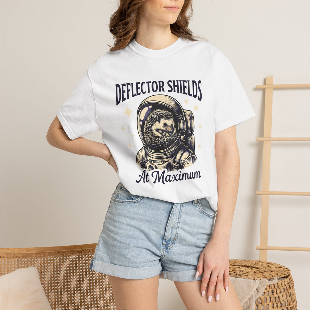 Hedgehog Astronaut Shirt Funny Animal Gift Women Retro Tee Porcupine T-Shirt Humor Fan Retrostyle Tshirt Creature Graphic Vintage Stars