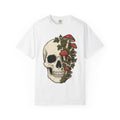 Skull Mushrooms Shirt Gothic Nature Gift Women Tattoo Tee Fungus T-Shirt Goth Fan Ink Tshirt Wilderness Graphic Vintage Ivy Tshirt
