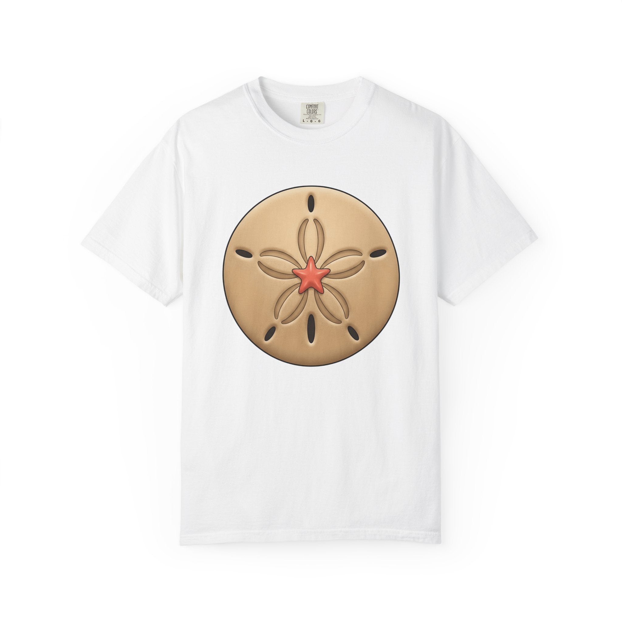 Sand Dollar Shirt Beach Marine Gift Women Line Art Tee Sea Dollar T-Shirt Coast Fan Oceanic Tshirt Ethnic Graphic Ethnic Starfish Tshirt