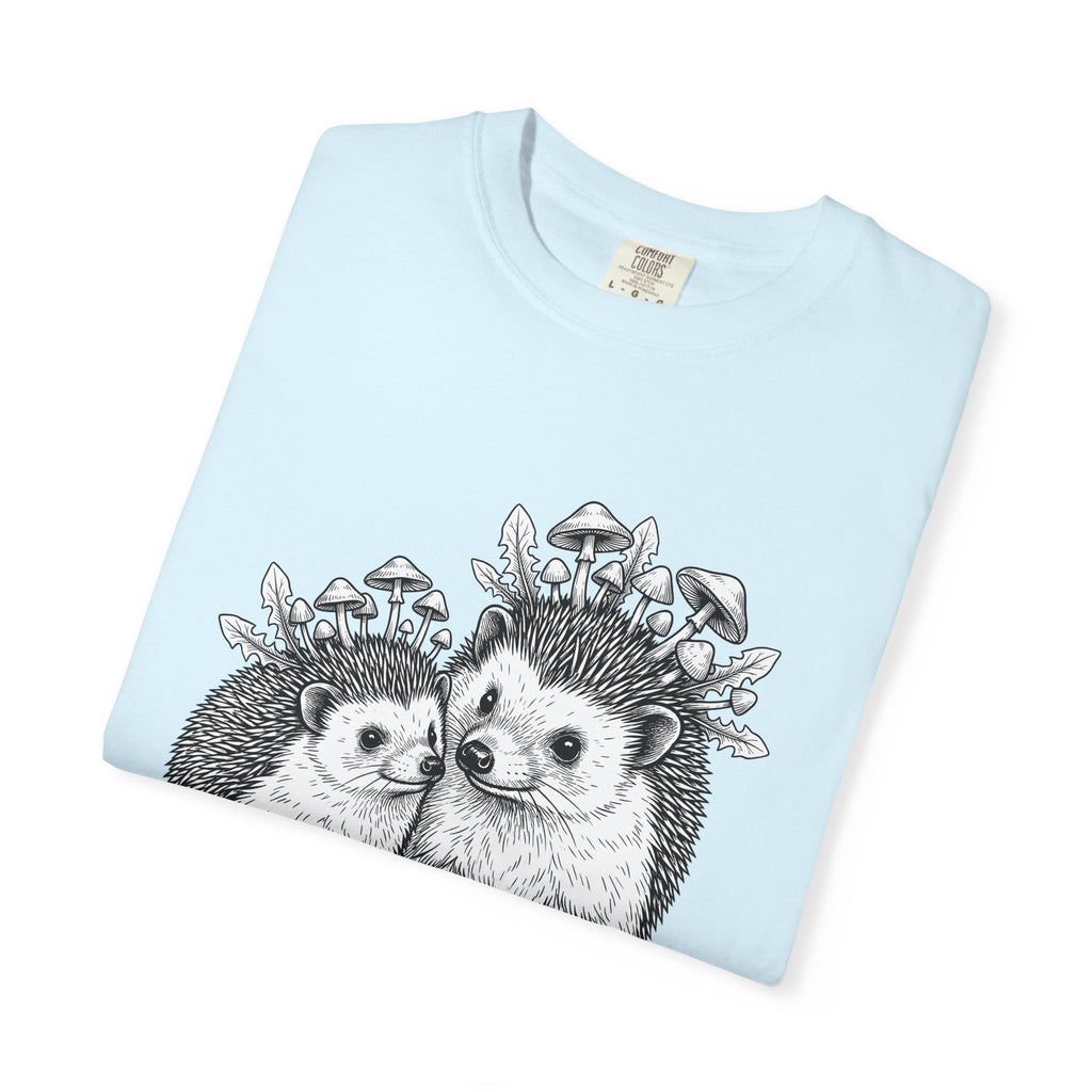 Hedgehog Clan Shirt Animals Environment Gift Women Cartoon Tee Porcupine T-Shirt Wildlife Fan Quirky Tshirt Eco Graphic Rustic Woodland